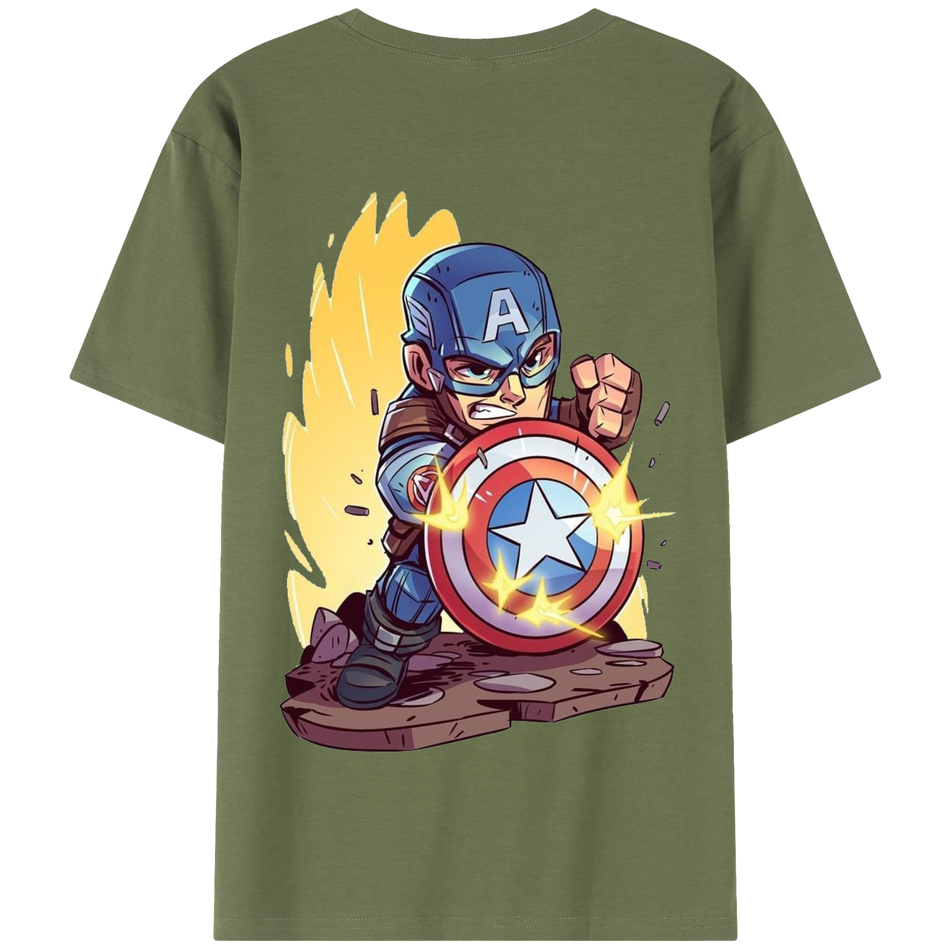 （画像用） アベンジャーズ The Avengers 綿100％半袖Tシャツ（背面プリント）